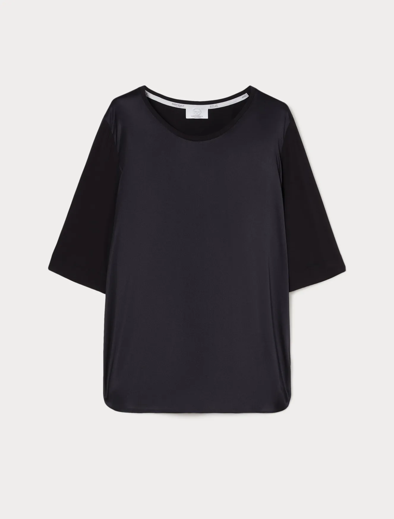 T-shirt in jersey e raso