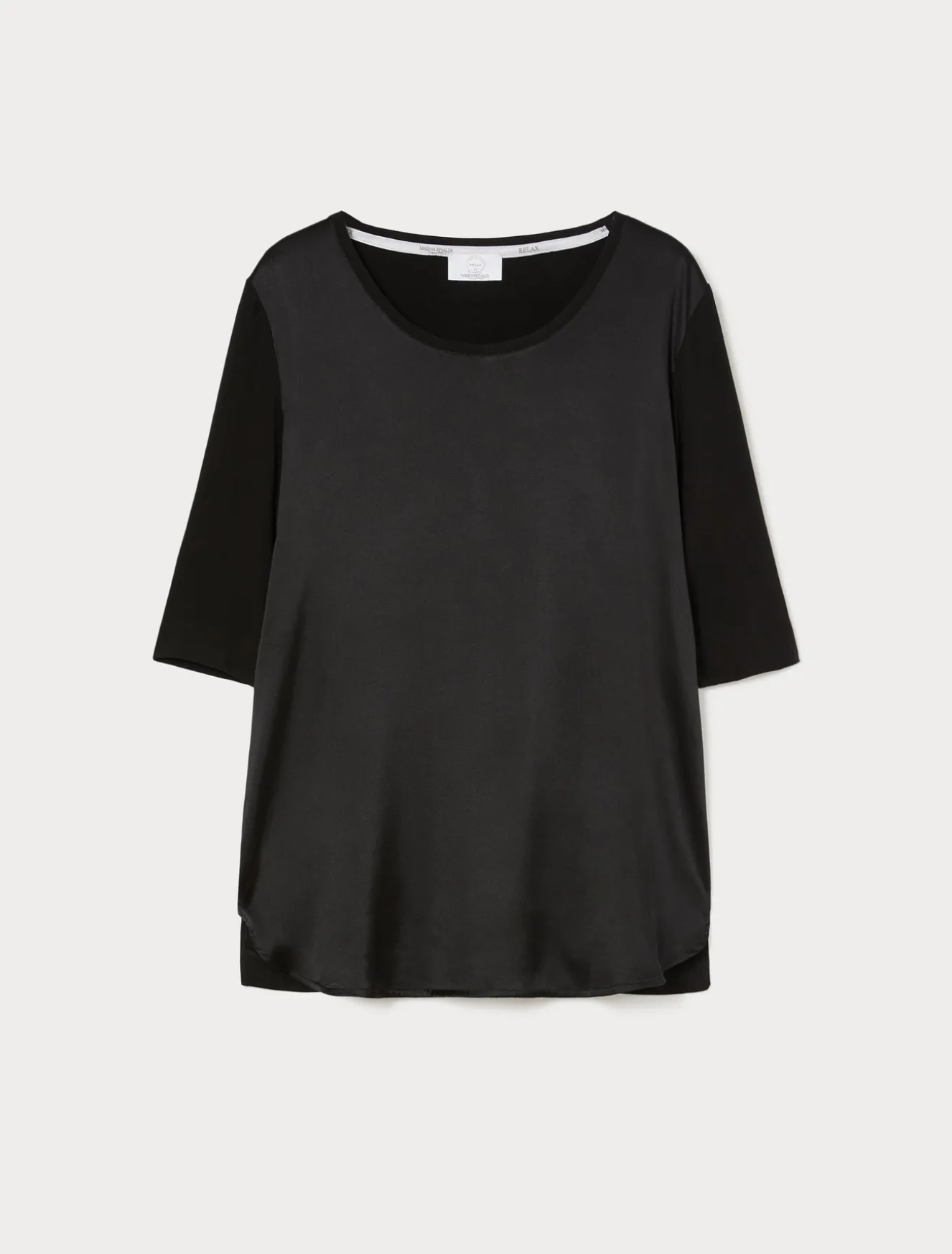 T-shirt in jersey e raso