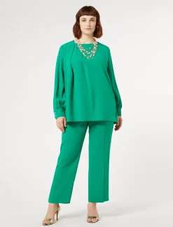 Tunica in crêpe envers satin