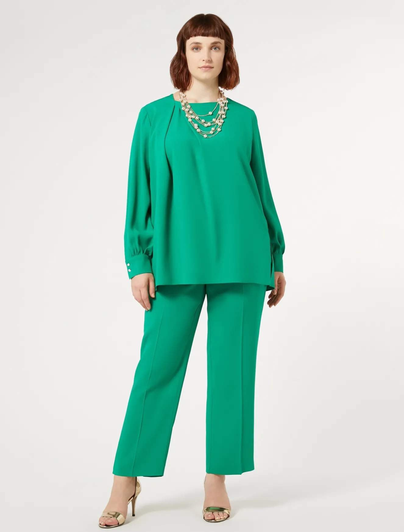 Tunica in crêpe envers satin